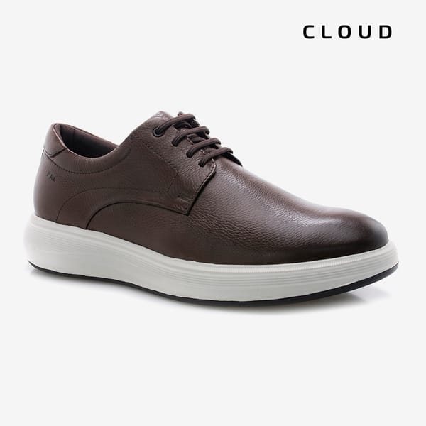 Sapato Casual em Couro Allure Cloud - Marrom	